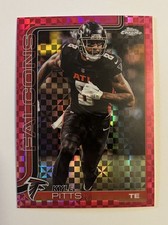 2025 Topps Chrome Kyle Pitts Hot Pink X-Fractor NFL Card #14