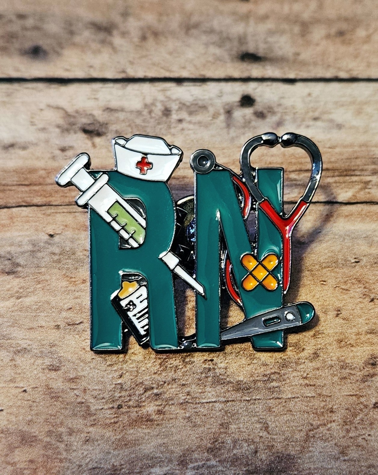 как выглядит RN Registered Nurse Healthcare Pin Brooch - Medical Field Accessories Gift NEW фото