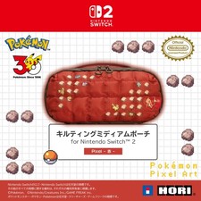 Pok mon HORI Quilting Medium Pouch Pixel Red Nintendo Switch 2 PSL