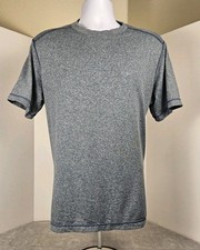 REI Co-op Mens L Athletic Shirt Gray Heather Performance Short Sleeve Hiking...