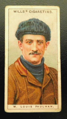 Wills Vice Regal 1910 Cigarette Card Aviation series #66 M Louis Paulhan - Picture 1 of 2