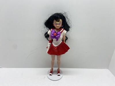 Sailor Moon 11.5'' Sailor Mars Deluxe Adventure Doll Irwin 2000 Black Hair Rare