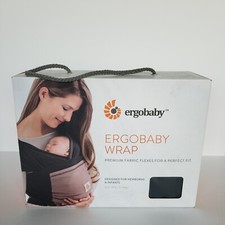 Ergobaby Wrap Newborns Infants 6.6-31 Pounds Black Taupe Flex 4D Stretch Fabric