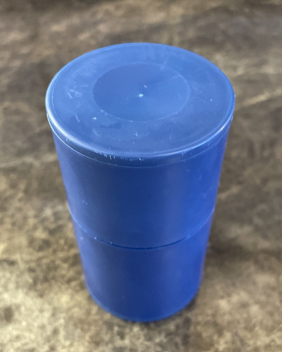 LEAD VIAL PIG (Small Blue) - Lead Lined Storage/Shipping Container - USED