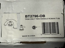 Delta BT2796-OB Windemere Roman Tub Trim Only Oil Rubbed Bronze