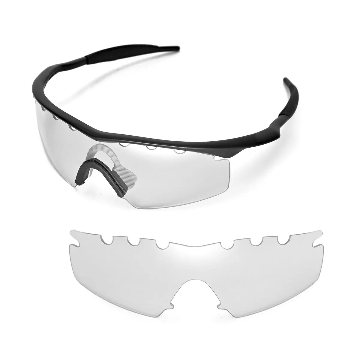 Walleva Clear Vented Replacement Lenses For Oakley M Frame Strike