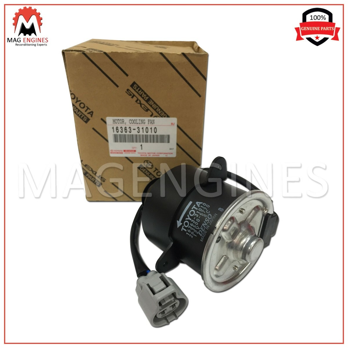 ra's shop 16363-31010 GENUINE OEM COOLING FAN MOTOR FOR CROWN LEXUS