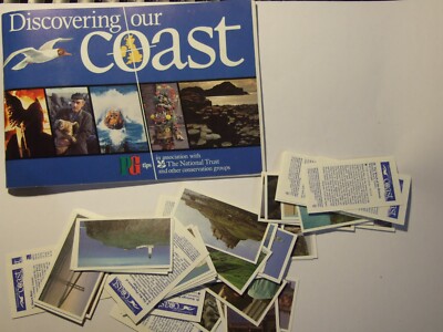 BROOKE BOND PG TIPS TEA CARD VINTAGE  DISCOVERING OUR COAST  ALBUM + CARDS