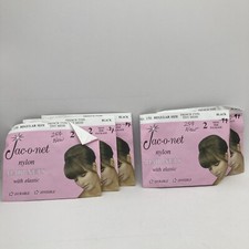 Set Of 5 No.156 Jac-O-Net French Type Tiny Mesh Bun cover elastic black Hair net