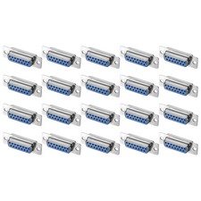 D-sub Connector DB15 Female Socket 15-pin 2-Row Serial Port Terminal 20Pcs