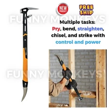 Demo Hammer Crowbar Wrecking Pry Bar for Removing Hardwood/ Tile Floor Sheetrock