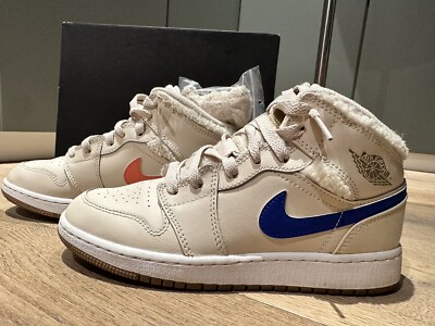 Air Jordan 1 mid Nike beige creme bunt 37 37.5