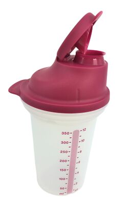 Tupperware Shaker klein Schüttelbecher 350 ml Shake It Messbecher brombeer NEU