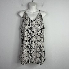 Tobi Dress Women’s Medium Snake Print Sleeveless Halter Flowy Artsy Boho