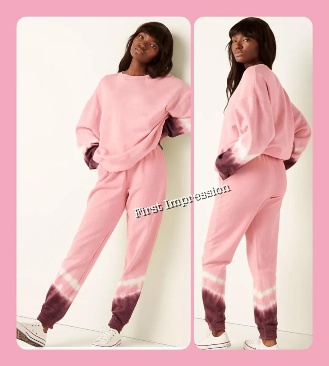 Buy Victoria's Secret PINK Tie Dye Pink Fleece Jogger from Next Luxembourg