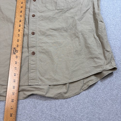 Beretta Shooting Shirt Men 2XL Tan Hunting Button Vented Safari Padded Shoulder - Picture 8 of 10