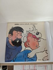 calendrier tintin 1993 sous blister bien joué, Milou !
