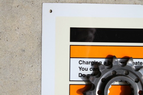 BatteryMate BM-150-9 Safety Poster Shop Sign Ride In Red Honda Ad 6402 Z5 - Picture 7 of 7