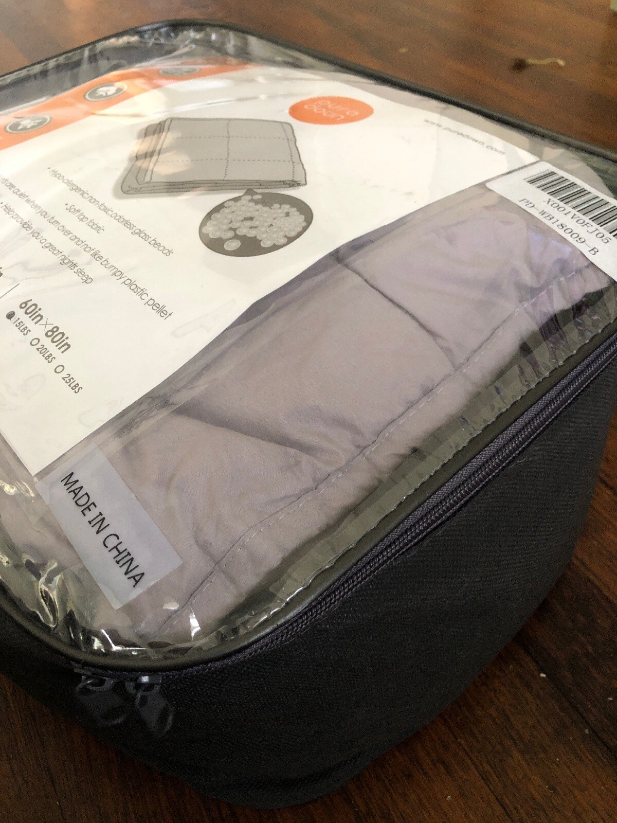 Puredown Luxury Weighted Blanket Breathable Cotton Cover with Glass