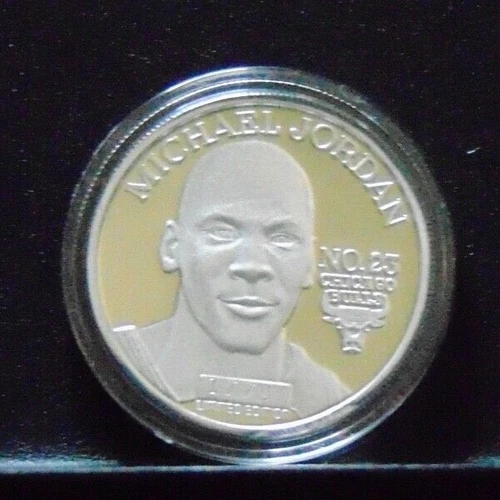 MICHAEL JORDAN CHICAGO BULLS UPPER DECK 999 SILVER ROUND ENVIROMINT COIN 1/5000
