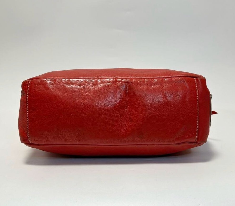 MIU MIU Archive Leather Handbag Shoulder Boston Red 00s y2k Boston MIU MIU Archive Leather Handbag Shoulder Boston Red 00s y2k Boston