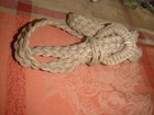 Braided 40" Natural Rope Skinny Jute Covered Buckle Tan Hippie  Casual Belt Sz L — photo 1