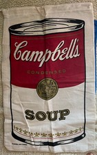 Campbell's Soup Canvas Drawstring Canvas Bag Pop Art Advertising 1980's PRISTINE