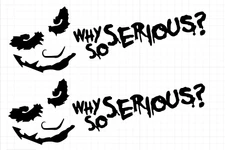 x2 joker why so serious batman dark knight  Vinyl Car Sticker Side Window Decal 