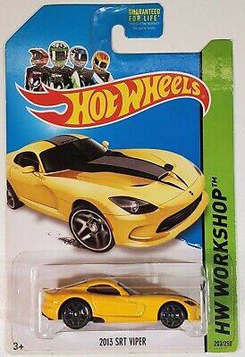 Hot Wheels 2014 #203/250 2013 dodge SRT VIPER yellow HW WORKSHOP 