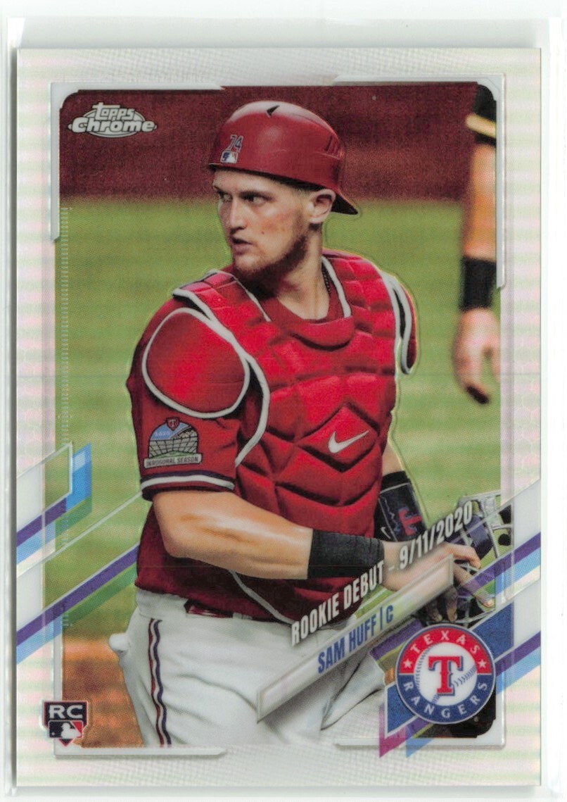 Sam Huff RC 2021 Topps Chrome Update Refractor 012/250 Texas Rangers #USC60