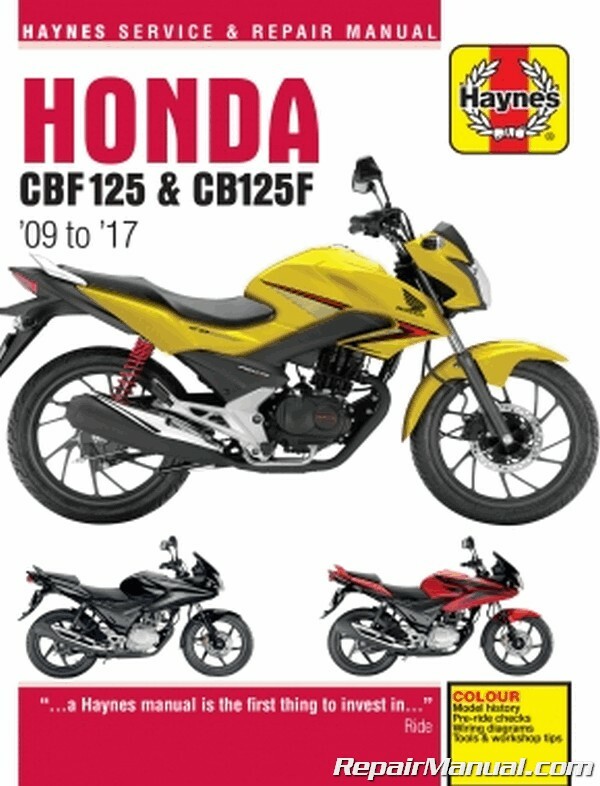 Honda Motorcycle CBF125 2009 - 2017 Haynes Repair Manual : H5540