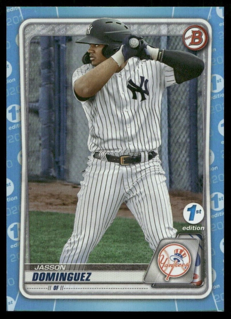 F759 JASSON DOMINGUEZ 2020 BOWMAN DRAFT 1ST EDITION HOLO BLUE BD-151 YANKEES