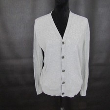 Gap Sweater Shirt Top Blouse Cardigan Button-Up V-Neck Womens M Gray