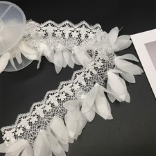 5yard Tasseled Lace Trims Ribbon Embroidered Edge for Sewing DIY Decoration UK
