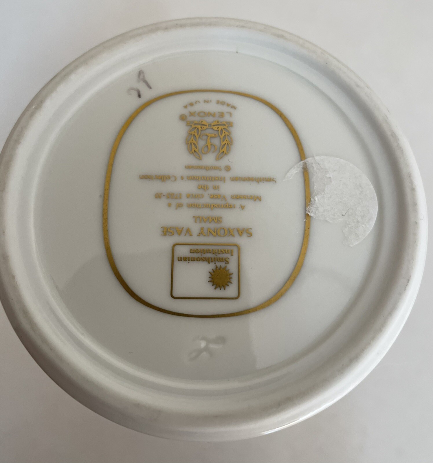 LENOX SAXONY 8” VASE SMITHSONIAN INSTITUTION COLLECTION FLORAL eBay