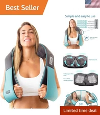 Electric Shiatsu Full Body Massager with Heat - Adjustable Intensity for Relief