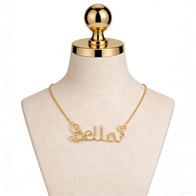 Personalized Name Necklace Gold Plated Stainless Steel Custom Jewelry