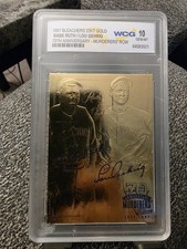 1997 Bleachers 23KT Gold Babe Ruth Lou Gehrig WCG Graded 10 GEM MINT Rare