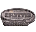 Vintage Ritters Gasoline Newspaper Metal Printing Plate Oval Logo Oil Station 2"