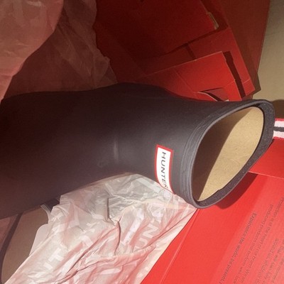 Hunter Play Short Waterproof Rain Boot Black Rubber Women's US 10 EU 42 UK 8