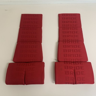 #ad PAIR Non Recliner Bride Gradient Seat Pads Replacement Pad Cushion 2 Sets Red $179.99