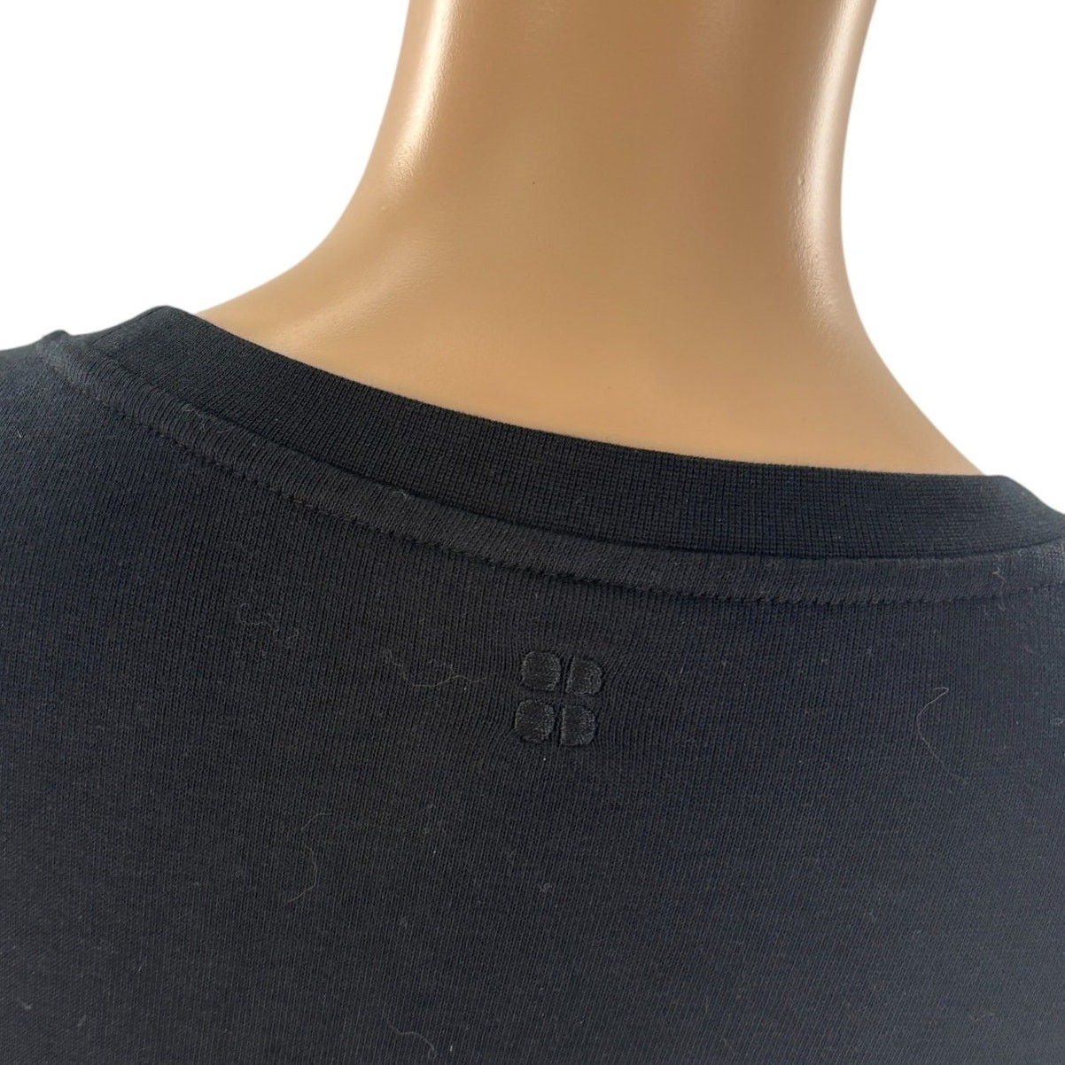 Sweaty Betty Sz US 6 / M Black Cotton After Class Longline Pullover Sweatshirt image 9