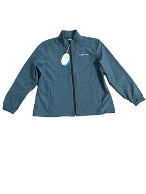 Greg Norman The Players Water Repellent Golf Zip Heather Blue Jacket Wm s XL NWT