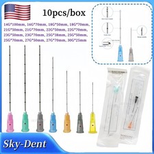 10pcs Disposable Sterile Blunt Tip Cannula Needles 14G-30G for Filler Injection