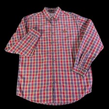 Carhartt Mens Plaid Button Down Long Sleeve Casual Work Shirt Size L