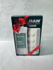 Raw Sugar Men Body Wash 3 oz + Bar Soap 5 oz Eucalyptus+Cedar Leaf Hydrating