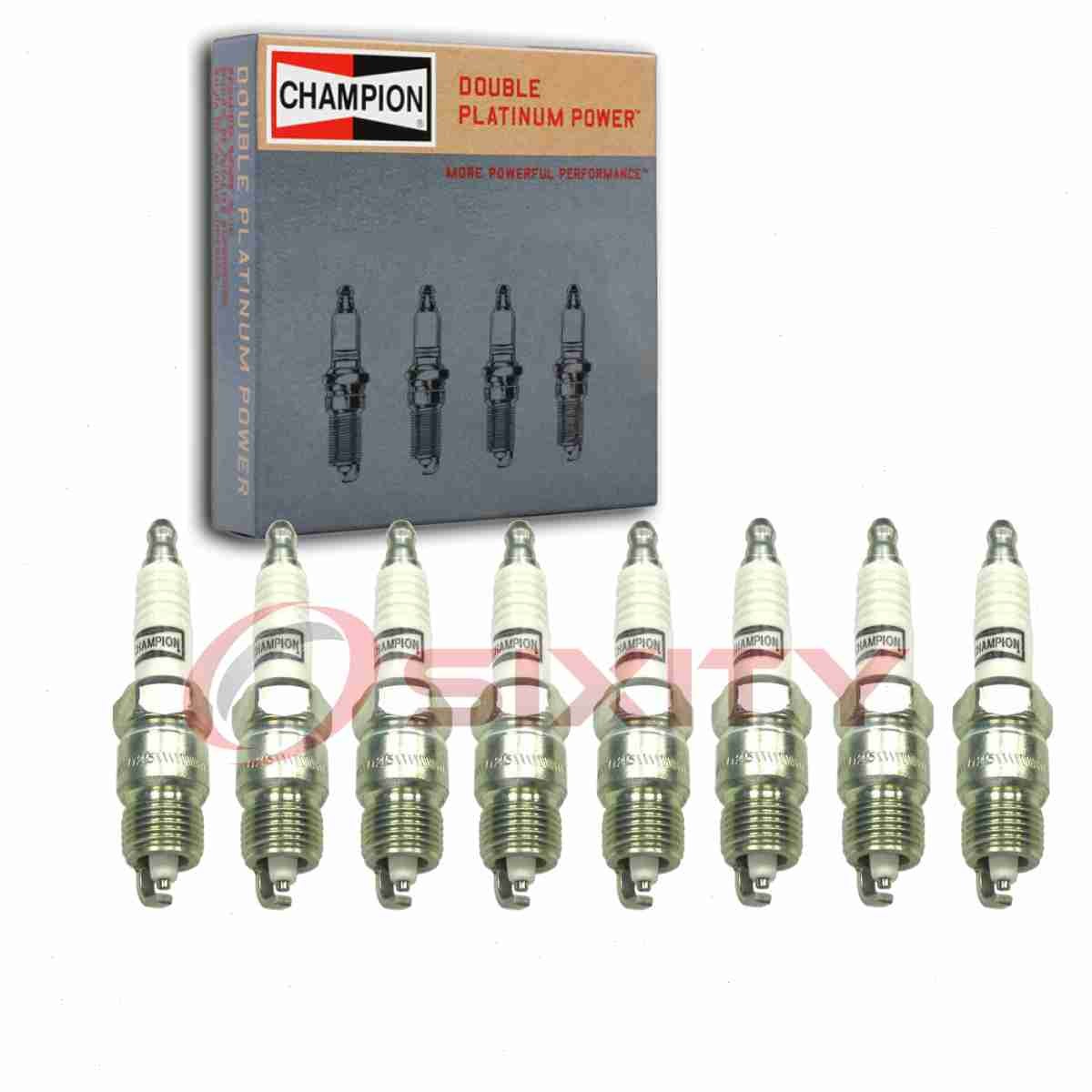 8 pc Champion Double Platinum Spark Plugs for 1977-1984 Chevrolet K30 5.7L gg