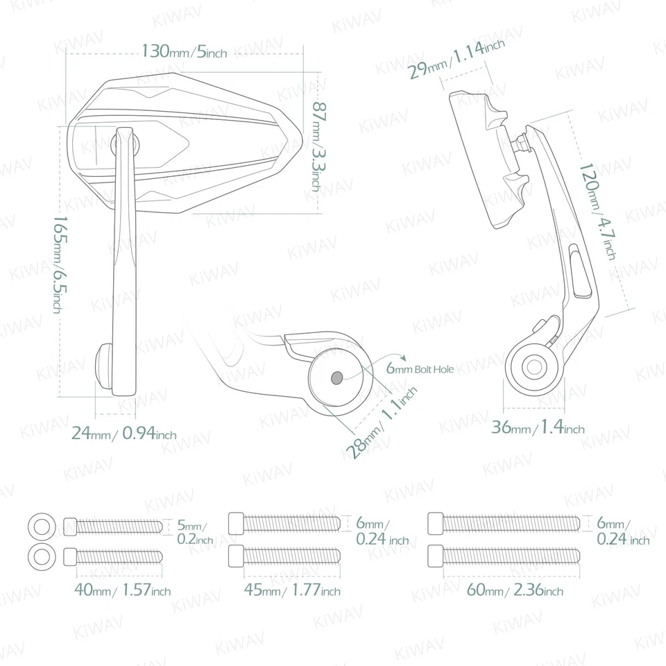 Espejos retrovisores 4Rizz negros para Triumph Scrambler refrigerados por aire Foto 2 de 4