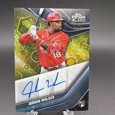 2023 Topps Chrome Black Jordan Walker #65 Gold Mini-Diamond Refractor /50 (RC)