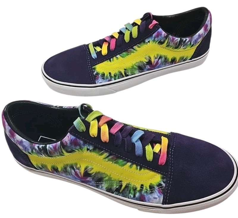 VANS ~Men's 13~ Mysterioso/True Neon Tie Dye Old Skool Suede Shoes Sneakers  NEW
